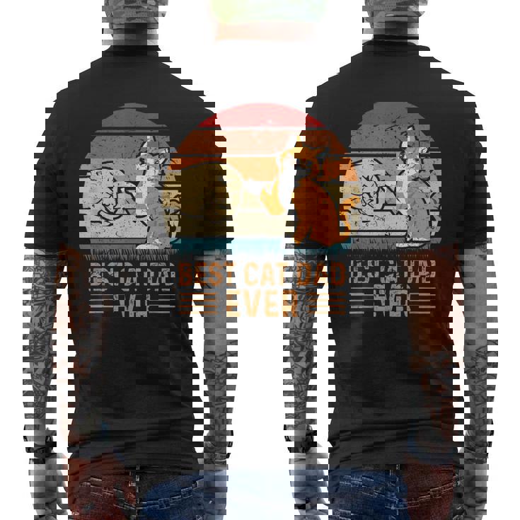 史上最高の猫のお父さん メンズTシャツ バックプリント