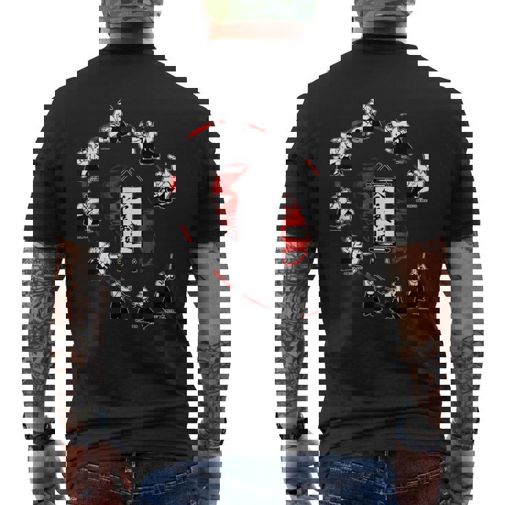 合気道道道場 合気道トレーニング メンズTシャツ バックプリント