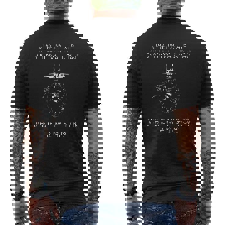 嘉手納空軍基地 メンズTシャツ バックプリント