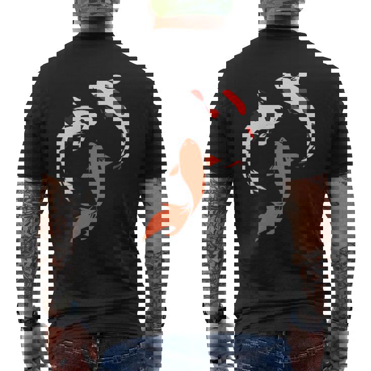 国産鯉 庭 池 魚 メンズTシャツ バックプリント