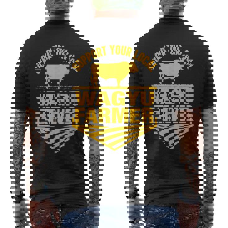 地元和牛農家を応援 牛和牛牧場。 メンズTシャツ バックプリント