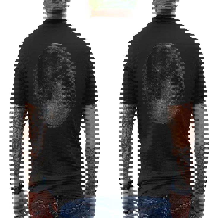 地球からの月 メンズTシャツ バックプリント