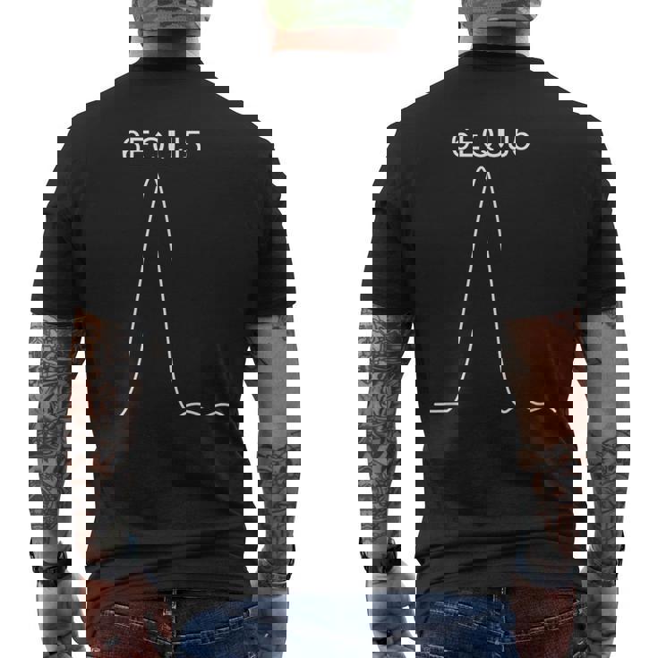 地球外ミステリー ミニマル ワオ シグナル メンズTシャツ バックプリント