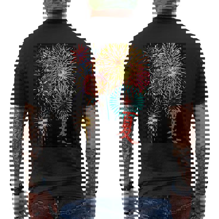 夏だね！花火だ！ メンズTシャツ バックプリント