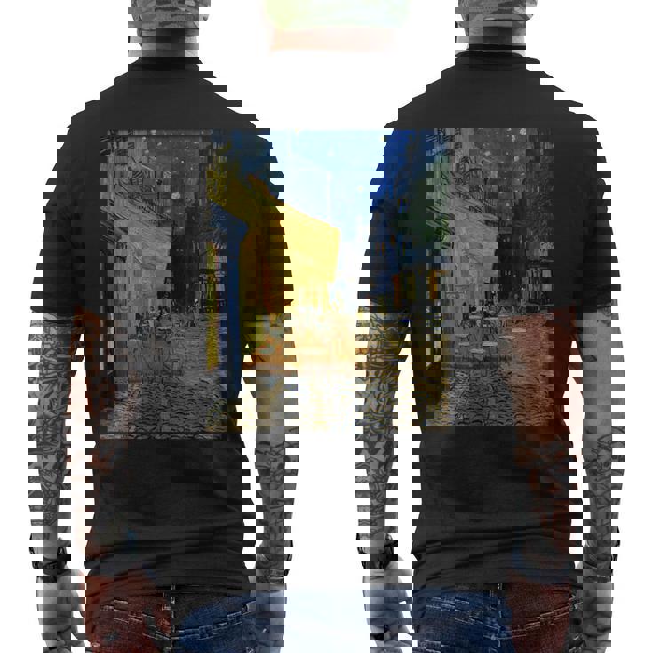 夜のカフェテラス ゴッホ 名画 レトロ メンズTシャツ バックプリント