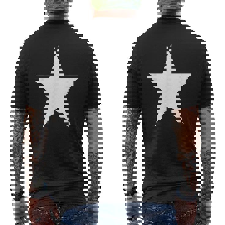 大きな白い星 メンズTシャツ バックプリント