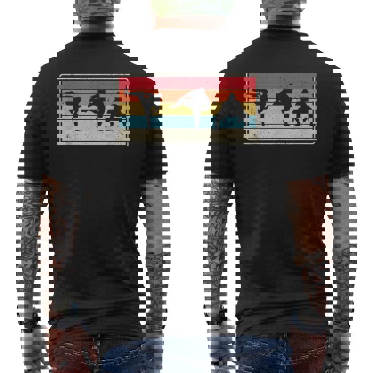 大相撲力士ポーズ相撲扇子 メンズTシャツ バックプリント