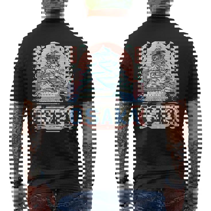 大阪市城 日本土産 メンズTシャツ バックプリント