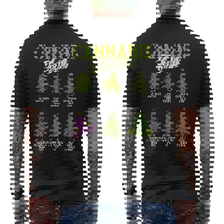 大麻株 雑草 大麻 マリファナ メンズTシャツ バックプリント