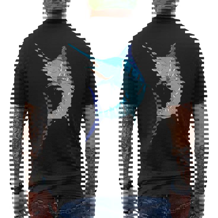 太刀魚 スポーツ フィッシング カジキ カジキ ビルフィッシュ ホビー メンズTシャツ バックプリント