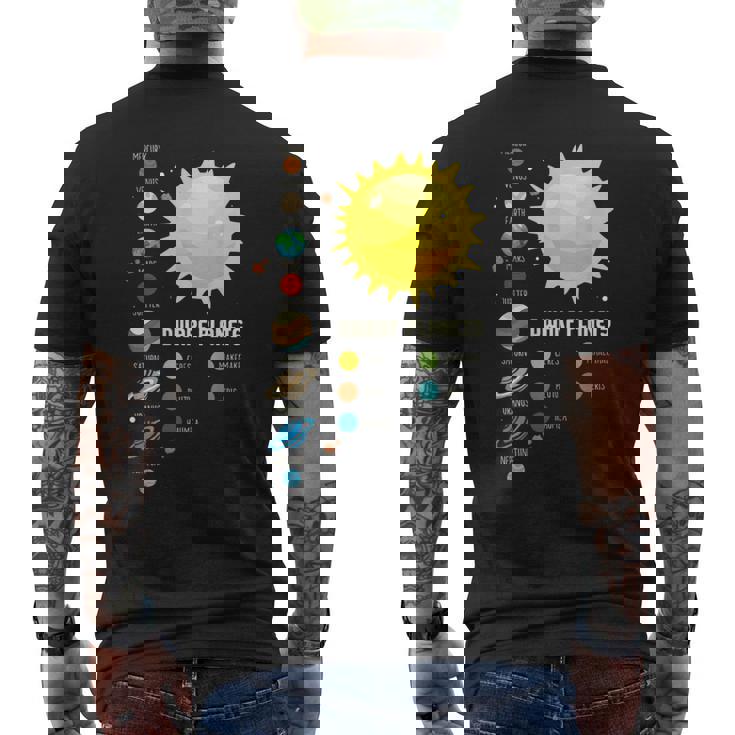 太陽系 I 宇宙 I 矮小惑星 I 惑星 メンズTシャツ バックプリント