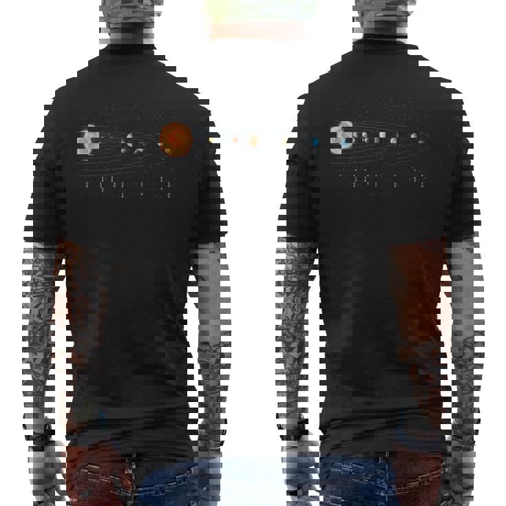 太陽系 宇宙の惑星 宇宙 天文科学 メンズTシャツ バックプリント