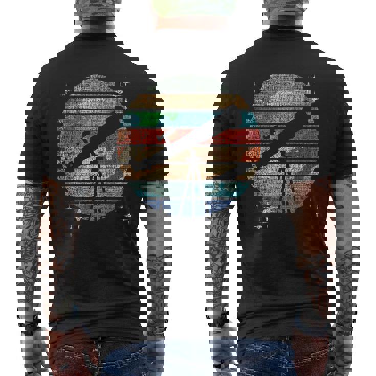 太陽系惑星 望遠鏡 天文学 科学ファン メンズTシャツ バックプリント