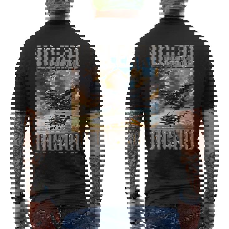 奇妙なミーム 面白い イタリアン ブレインロット ヌクレアロ 恐竜 キッズ メンズTシャツ バックプリント