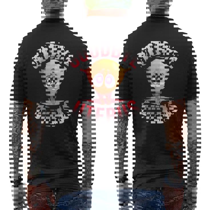 子宮摘出術 子宮摘出花 メンズTシャツ バックプリント