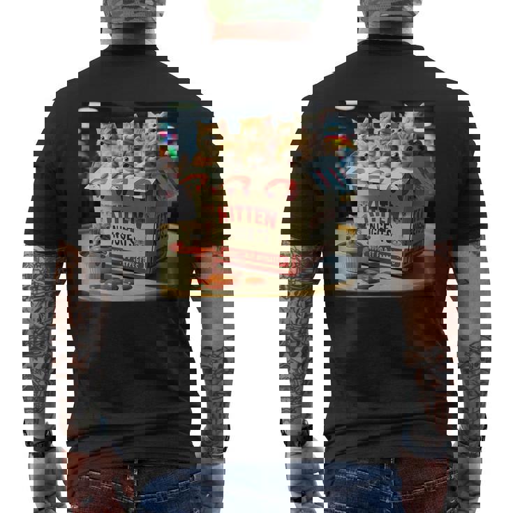 子猫 ナゲッツ 面白い 猫好き しゃれ メンズTシャツ バックプリント