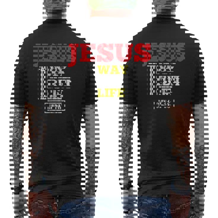 宗教信仰の信仰のためのキリスト教の聖句 メンズTシャツ バックプリント