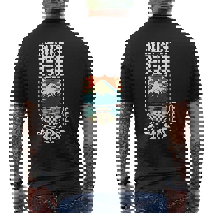 富士山 日本 富士山 富士山 日本の漢字 お土産 メンズTシャツ バックプリント
