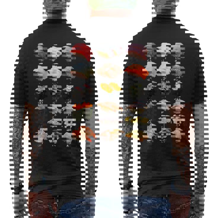 寿司 ネタ 面白いtシャツ おもしろ 食べ物 文字入り メンズ 面白い 服 オリジナル グッズ 文字tシャツ プレゼント メンズTシャツ バックプリント