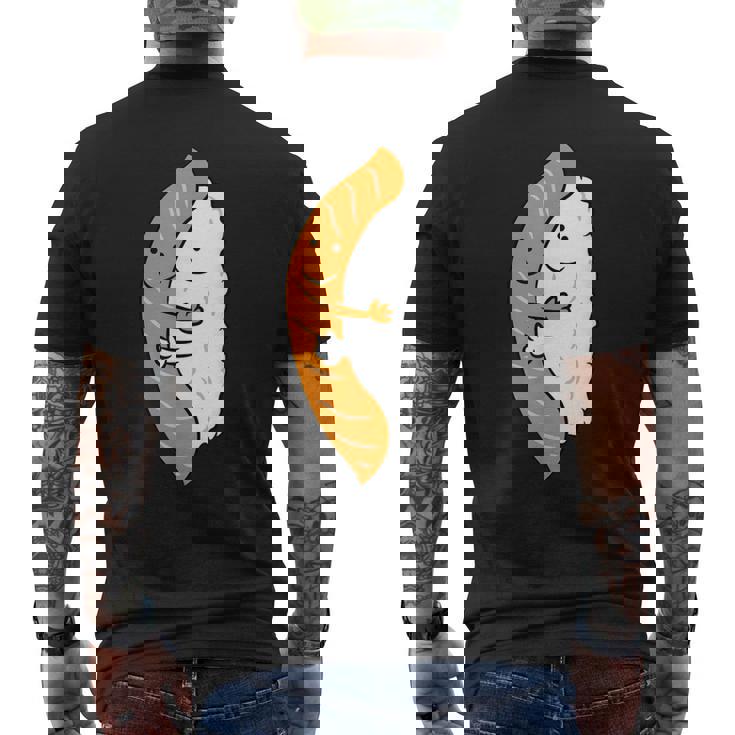 寿司ハギング サーモン キュート 和寿司 メンズTシャツ バックプリント