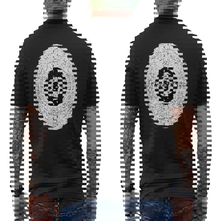 射撃ターゲットガン 射撃範囲 エアソフト ブルズアイ 楽しい メンズTシャツ バックプリント