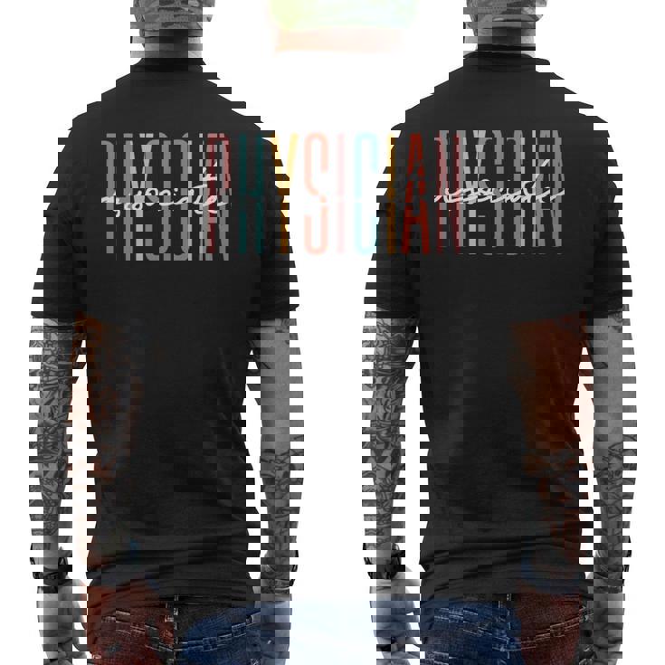 将来の医療サービス業界プロバイダー卒業 メンズTシャツ バックプリント