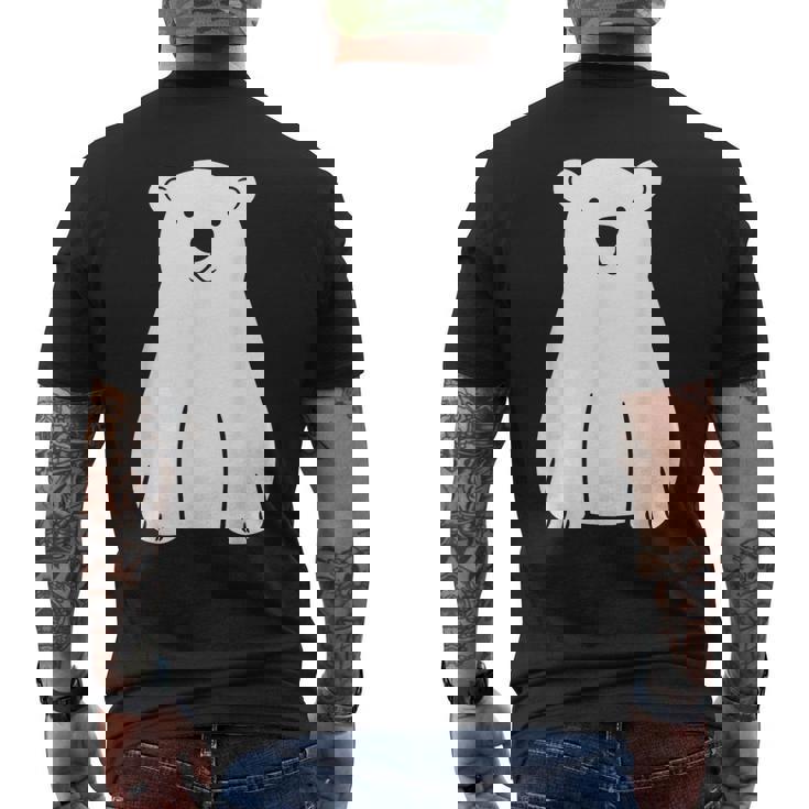 小さなシロクマ かわいいミニマリスト シンプルなシロクマ メンズTシャツ バックプリント