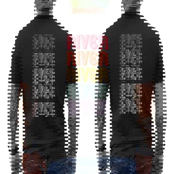 川 メンズTシャツ バックプリント