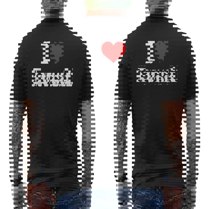 川崎市 I Heart Kawasaki I Love Kawasaki メンズTシャツ バックプリント