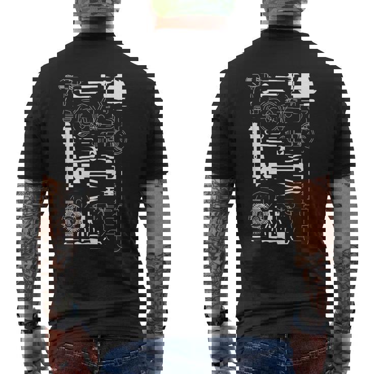 工具 工作機械 ドライバー メンズTシャツ バックプリント
