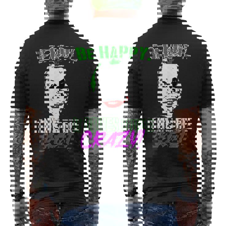 幸せになろう！ メンズTシャツ バックプリント