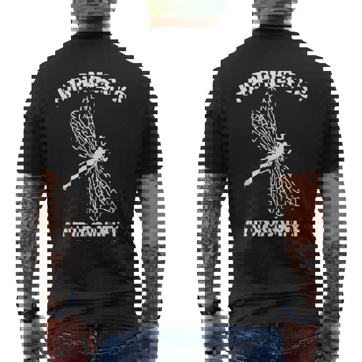 幸せはトンボ メンズTシャツ バックプリント