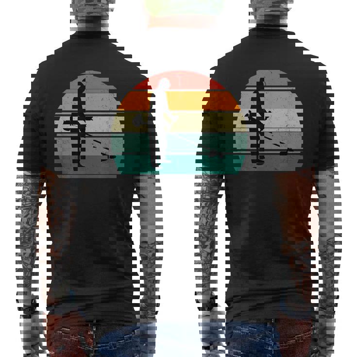 庭師 草刈 芝生 花 木 低木 庭 プロット メンズTシャツ バックプリント