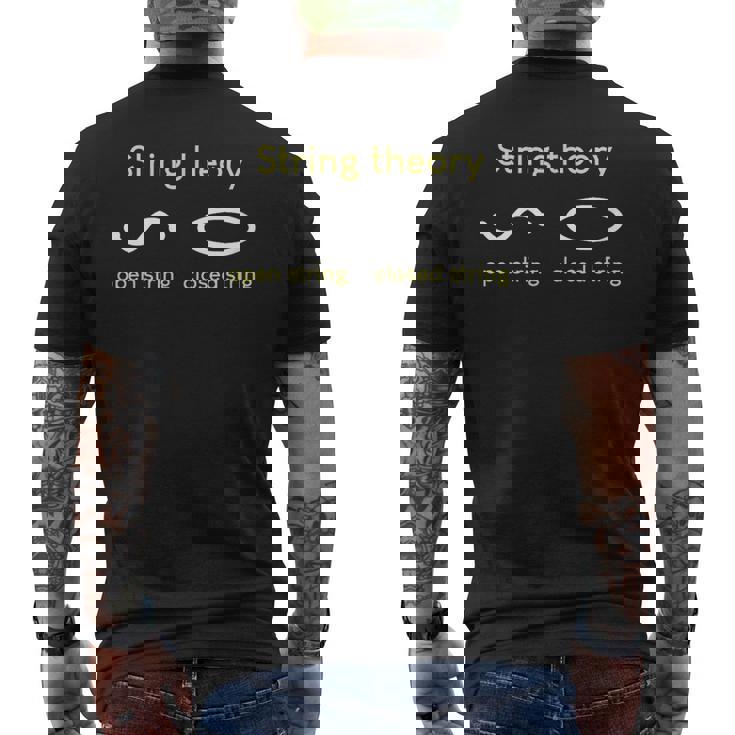 弦理論、物理学の原理概念 メンズTシャツ バックプリント