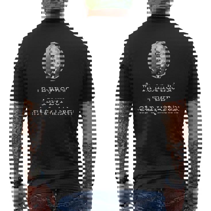 心理学者の引用 フロイトの妄想心理学者 学生 メンズTシャツ バックプリント