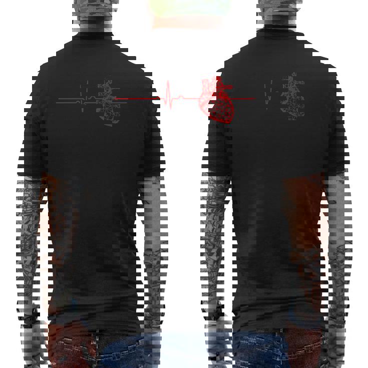 心臓専門医ハートビート Ekg Ecg 心臓心臓病看護師ギフト メンズTシャツ バックプリント