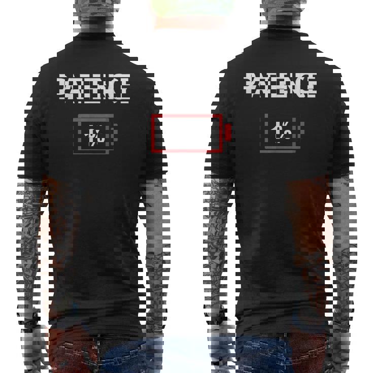 忍耐 1 メンズTシャツ バックプリント