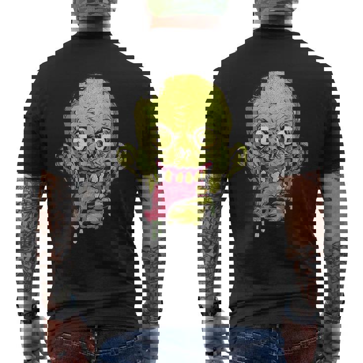 怖いゾンビtシャツハロウィンボーイズキッズフェイスゾンビ メンズTシャツ バックプリント