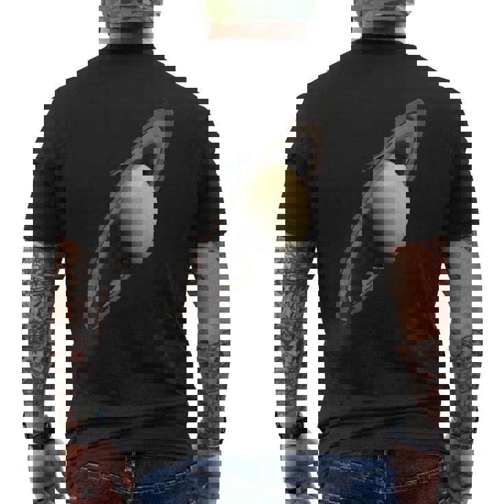 惑星 土星 太陽系 惑星 天文学 科学 メンズTシャツ バックプリント