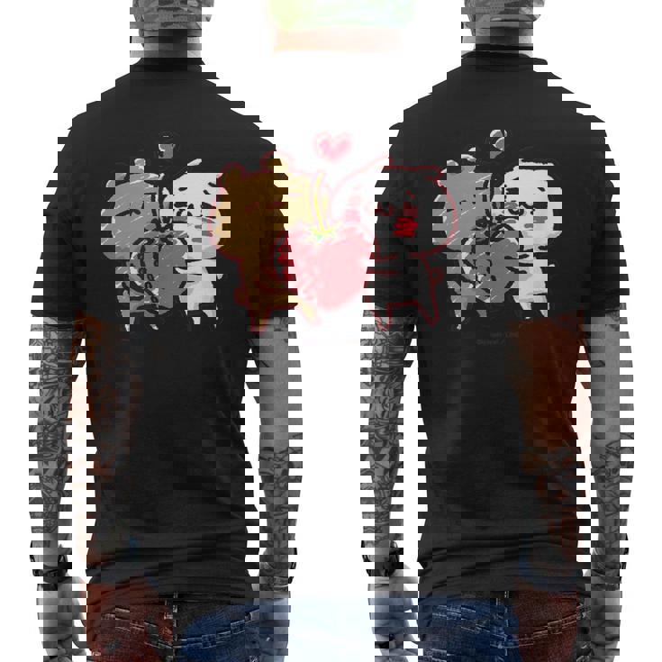 愛しすぎて大好きすぎる。いちご２ メンズTシャツ バックプリント