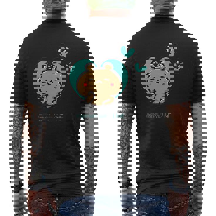 愛しすぎて大好きすぎる。ペアデザイン２くま メンズTシャツ バックプリント