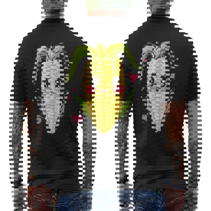 愛らしいかわいいコーンのハート付き。 メンズTシャツ バックプリント