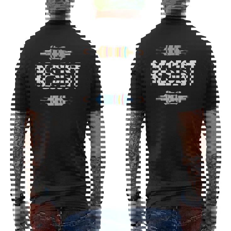 抵抗器 抵抗 物理学 学生 未来物理学 メンズTシャツ バックプリント