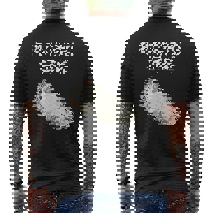 押してもダメならもうダメだ ネタ ことわざ 格言 慣用句 ジョーク ギャグ ダジャレ ツッコミ 猫 おもしろ メンズTシャツ バックプリント