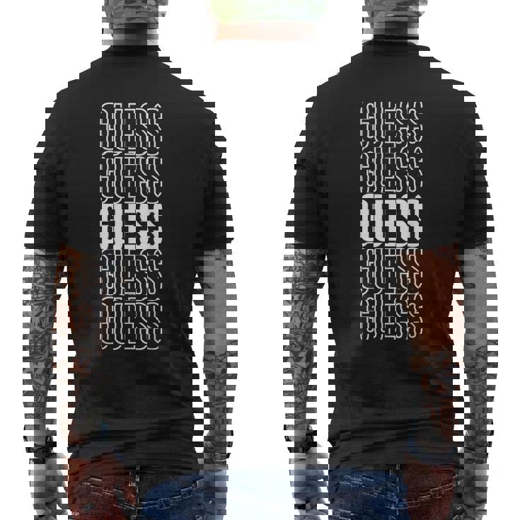 推測 メンズTシャツ バックプリント