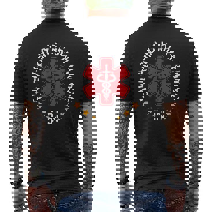 救急科 救急看護師 救急室 En ナース メンズTシャツ バックプリント