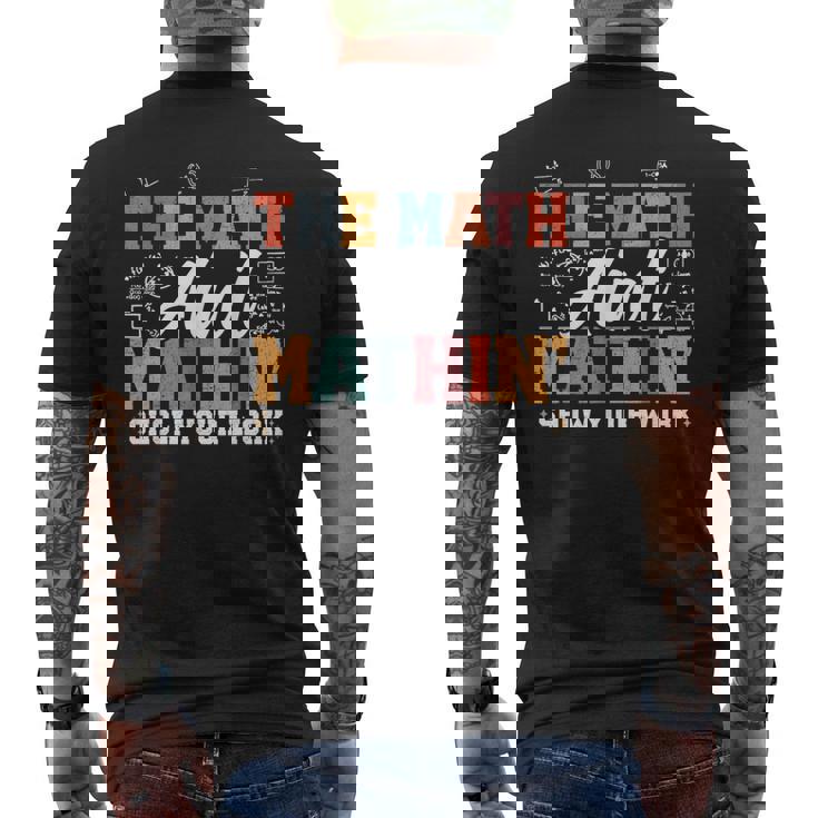 数学は数学じゃない仕事を見せて面白い数学教師 メンズTシャツ バックプリント