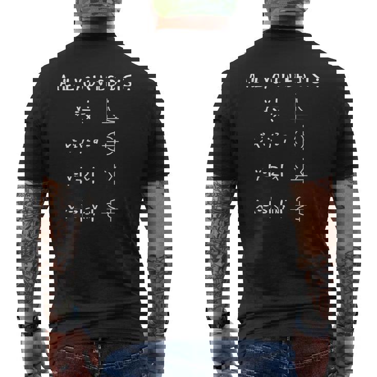 数式 数学 方程式 科学 化学 メンズTシャツ バックプリント