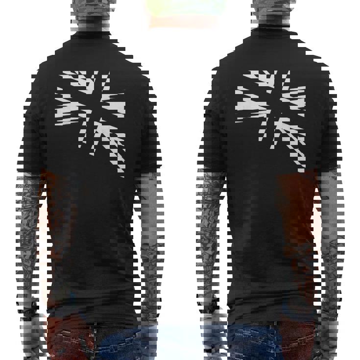 旗愛好家のためのユニオンジャックのホワイトデザイン。 メンズTシャツ バックプリント