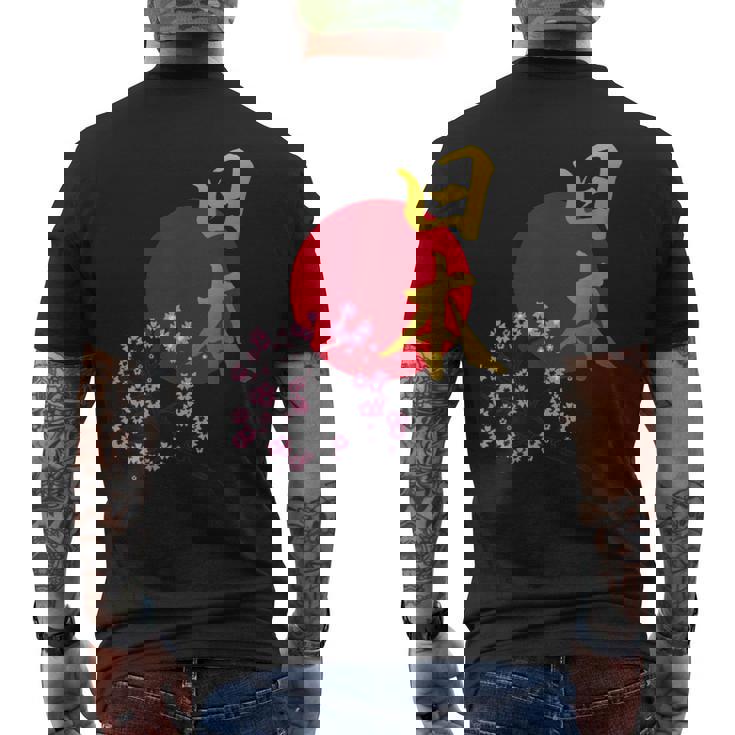 日本- 書道アート 伝統的なデザイン、ユニークなお土産 メンズTシャツ バックプリント